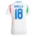 Maillot de foot Italie Nicolo Barella #18 Extérieur vêtements Femmes Europe 2024 Manches Courtes